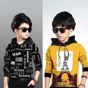Boys Hooded Neck Full Sleeves Printed T-Shirt